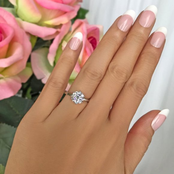 Certified 2ct. t.w. Diamond Solitaire Engagement Ring - Picture 6 of 16